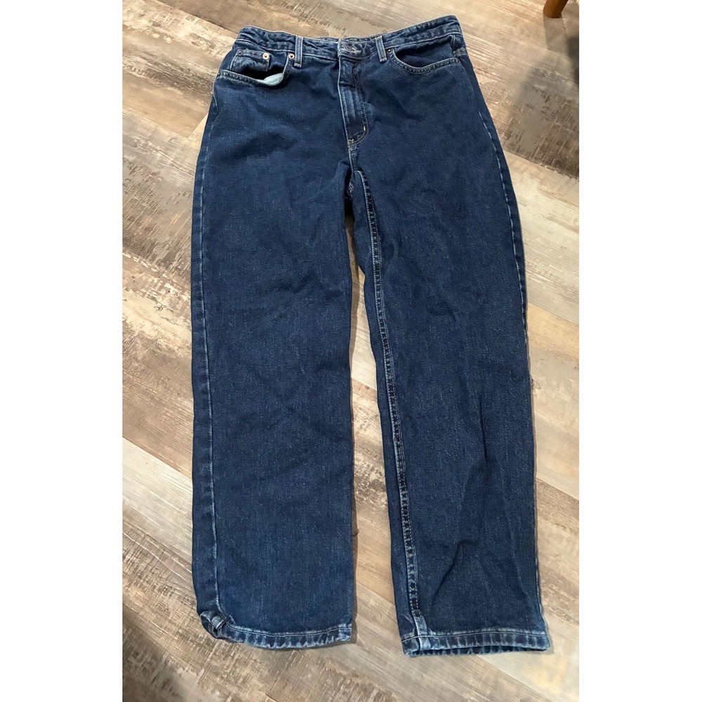 St. John's Bay Classic Fit High Rise Straight Leg Jeans Indigo Blue 14P Petite